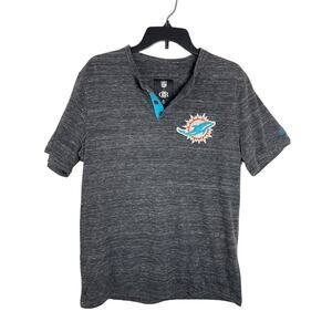 Dolphins T Shirt Mens Size Medium Short Sleeve NFL Miami Dolphins Gray Tee